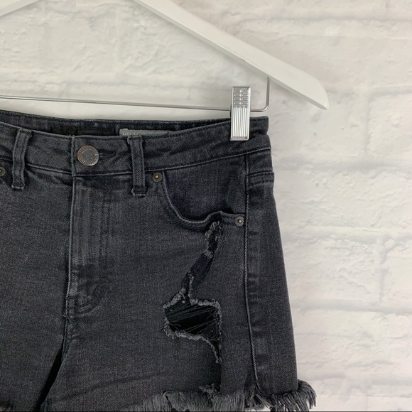 AEROPOSTALE High Waisted Shorty Black Denim Shorts - Picture 3 of 12